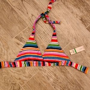 Vibrant halter swim top